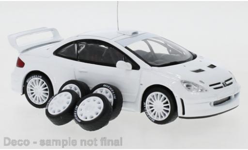 Miniature Peugeot 307 1/43 IXO WRC blanche 2 set of wheels and tyres and extra rear spoiler Peugeot 307 1/43 IXO WRC blanche 2 set of wheels and tyres and extra rear spoiler miniature
