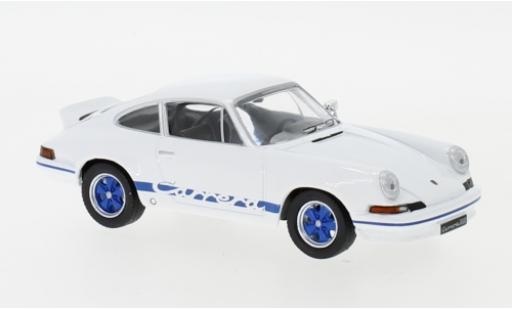 Miniature Porsche 911 RS 1/43 IXO Carrera RS 2.7 blanche/bleue 1973 Porsche 911 RS 1/43 IXO Carrera RS 2.7 blanche/bleue 1973 miniature