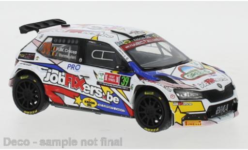 Miniature Skoda Fabia 1/43 IXO Rally 2 EVO No.39 jobfixers.be Rally Ypres 2021 P.J.M.Cracco/L.Vermeulen Skoda Fabia 1/43 IXO Rally 2 EVO No.39 jobfixers.be Rally Ypres 2021 P.J.M.Cracco/L.Vermeulen miniature