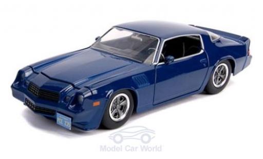 Miniature Chevrolet Camaro 1/24 Jada Toys Z28 bleue Stranger Things 1979 mit Sammelmünze Chevrolet Camaro 1/24 Jada Toys Z28 bleue Stranger Things 1979 mit Sammelmünze miniature