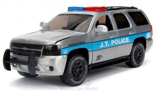 Miniature Chevrolet Tahoe 1/24 Jada Toys grise/bleue J.T.Police 2010 Chevrolet Tahoe 1/24 Jada Toys grise/bleue J.T.Police 2010 miniature