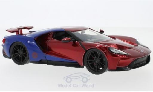 Miniature Ford GT 1/24 Jada Toys rouge/bleue Marvel Avengers - Spider Man 2017 mit Figur Ford GT 1/24 Jada Toys rouge/bleue Marvel Avengers - Spider Man 2017 mit Figur miniature