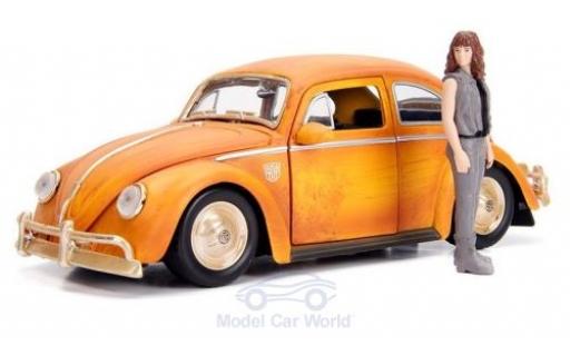 Miniature Volkswagen Beetle 1/24 Jada Toys Transformers Bumblebee mit Charlie Figur Volkswagen Beetle 1/24 Jada Toys Transformers Bumblebee mit Charlie Figur miniature