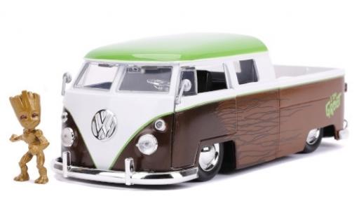 Miniature Volkswagen T1 1/24 Jada Toys Pickup marron/blanche Guardians of the Galaxy - Groot 1963 mit Figur Volkswagen T1 1/24 Jada Toys Pickup marron/blanche Guardians of the Galaxy - Groot 1963 mit Figur miniature