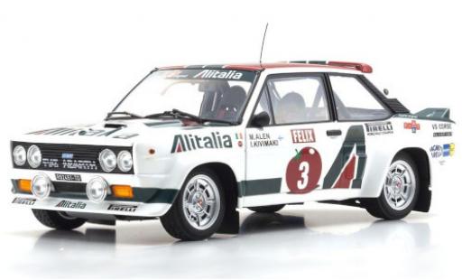Miniature Fiat 131 1/18 Kyosho Abarth No.3 Alitalia Alitalia Rallye WM Rallye Finnland 1978 M.Alen/I.Kivimäki Fiat 131 1/18 Kyosho Abarth No.3 Alitalia Alitalia Rallye WM Rallye Finnland 1978 M.Alen/I.Kivimäki miniature