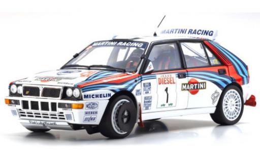 Miniature Lancia Delta 1/18 Kyosho HF Integrale No.1 Martini Racing Martini Rallye WM Rallye San Remo 1992 J.Kankkunen/J.Piironen Lancia Delta 1/18 Kyosho HF Integrale No.1 Martini Racing Martini Rallye WM Rallye San Remo 1992 J.Kankkunen/J.Piironen miniature