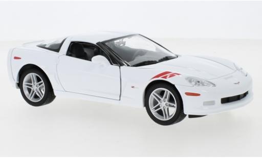 Miniature Chevrolet Corvette 1/24 Lucky Die Cast Z06 (C6) blanche/Dekor 2007 Chevrolet Corvette 1/24 Lucky Die Cast Z06 (C6) blanche/Dekor 2007 miniature