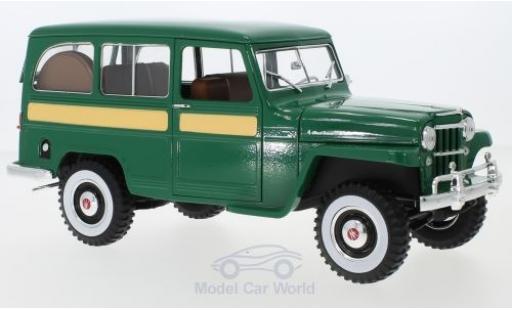 Miniature Jeep Willys 1/18 Lucky Die Cast Station Wagon verte 1955 Jeep Willys 1/18 Lucky Die Cast Station Wagon verte 1955 miniature