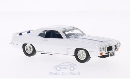 Miniature Pontiac Firebird 1/43 Lucky Die Cast Trans Am blanche 1969 mit bleueen Streifen ohne Vitrine Pontiac Firebird 1/43 Lucky Die Cast Trans Am blanche 1969 mit bleueen Streifen ohne Vitrine miniature