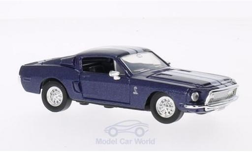 Miniature Shelby GT 500 1/43 Lucky Die Cast -KR mit blancheen Streifen metallise bleue 1968 ohne Vitrine Shelby GT 500 1/43 Lucky Die Cast -KR mit blancheen Streifen metallise bleue 1968 ohne Vitrine miniature