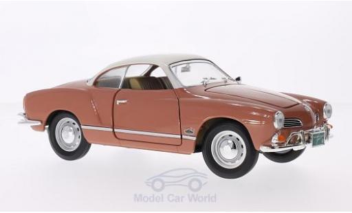 Miniature Volkswagen Karmann 1/18 Lucky Die Cast Ghia marron/blanche 1966 Volkswagen Karmann 1/18 Lucky Die Cast Ghia marron/blanche 1966 miniature