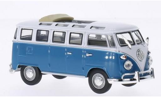 Miniature Volkswagen T1 1/43 Lucky Die Cast Samba Faltdach geöffnet bleue/blanche 1962 Volkswagen T1 1/43 Lucky Die Cast Samba Faltdach geöffnet bleue/blanche 1962 miniature