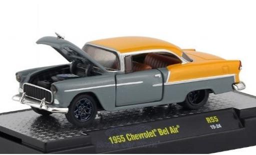 Miniature Chevrolet Bel Air 1/64 M2 Machines metallise grise/matt-jaune 1955 Chevrolet Bel Air 1/64 M2 Machines metallise grise/matt-jaune 1955 miniature