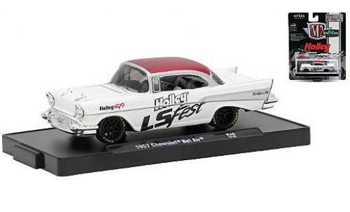 Miniature Chevrolet Bel Air 1/64 M2 Machines blanche/rouge Holley LS Fest 1957 Chevrolet Bel Air 1/64 M2 Machines blanche/rouge Holley LS Fest 1957 miniature