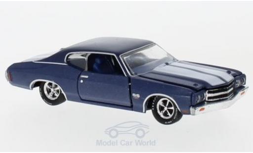 Miniature Chevrolet Chevelle 1970 1/64 M2 Machines Malibu SS 454 metallise bleue/blanche 1970 Chevrolet Chevelle 1970 1/64 M2 Machines Malibu SS 454 metallise bleue/blanche 1970 miniature