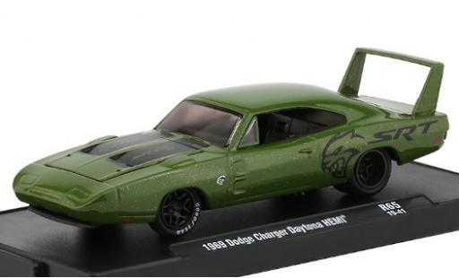 Miniature Dodge Charger 1/64 M2 Machines Daytona HEMI metallise verte/matt-noire SRT 1969 Dodge Charger 1/64 M2 Machines Daytona HEMI metallise verte/matt-noire SRT 1969 miniature