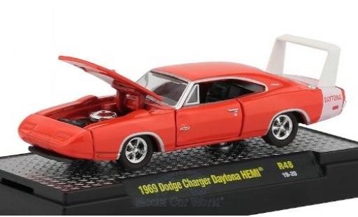 Miniature Dodge Charger 1/64 M2 Machines Daytona HEMI orange/blanche 1969 Dodge Charger 1/64 M2 Machines Daytona HEMI orange/blanche 1969 miniature