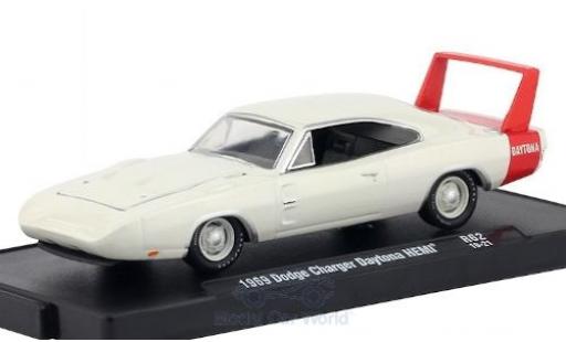 Miniature Dodge Charger 1/64 M2 Machines Daytona HEMI blanche/rouge 1969 Dodge Charger 1/64 M2 Machines Daytona HEMI blanche/rouge 1969 miniature