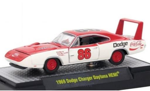 Miniature Dodge Charger Daytona 1/64 M2 Machines Daytona HEMI blanche/rouge Coca Cola 1969 Dodge Charger Daytona 1/64 M2 Machines Daytona HEMI blanche/rouge Coca Cola 1969 miniature