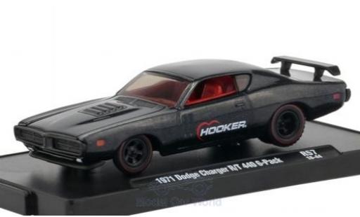 Miniature Dodge Charger 1/64 M2 Machines R/T 440 6-Pack metallise anthrazit Hooker 1971 Dodge Charger 1/64 M2 Machines R/T 440 6-Pack metallise anthrazit Hooker 1971 miniature