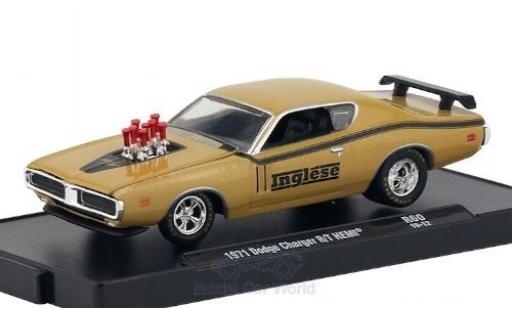 Miniature Dodge Charger 1/64 M2 Machines R/T HEMI beige/matt-noire Inglese 1971 Dodge Charger 1/64 M2 Machines R/T HEMI beige/matt-noire Inglese 1971 miniature