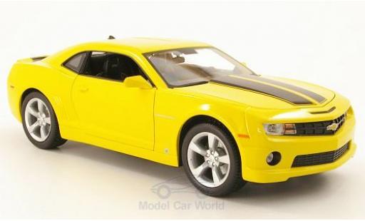 Miniature Chevrolet Camaro RS 1/18 Maisto SS RS jaune 2010 mit noireen Streifen Chevrolet Camaro RS 1/18 Maisto SS RS jaune 2010 mit noireen Streifen miniature