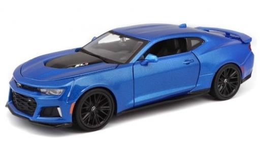 Miniature Chevrolet Camaro 1/24 Maisto ZL1 metallise bleue 2017 Chevrolet Camaro 1/24 Maisto ZL1 metallise bleue 2017 miniature