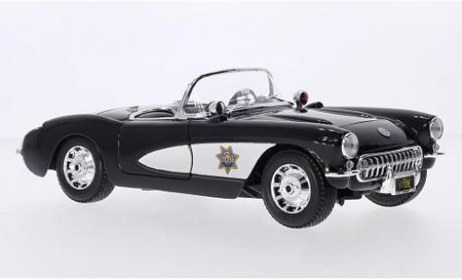 Miniature Chevrolet Corvette 1/18 Maisto (C1) State Highway Patrol 1957 Chevrolet Corvette 1/18 Maisto (C1) State Highway Patrol 1957 miniature