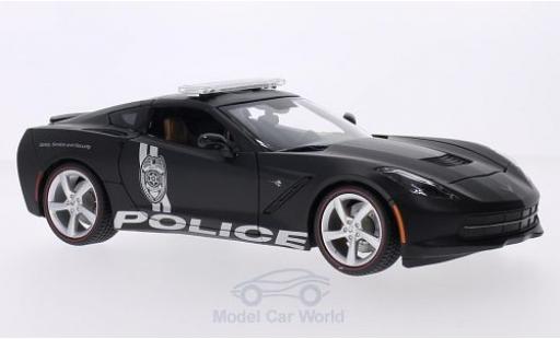 Miniature Chevrolet Corvette C7 1/18 Maisto (C7) Stingray matt-noire Police 2014 Chevrolet Corvette C7 1/18 Maisto (C7) Stingray matt-noire Police 2014 miniature