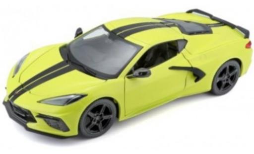 Miniature Chevrolet Corvette 1/24 Maisto C8 Stingray Z51 jaune/noire 2020 Chevrolet Corvette 1/24 Maisto C8 Stingray Z51 jaune/noire 2020 miniature