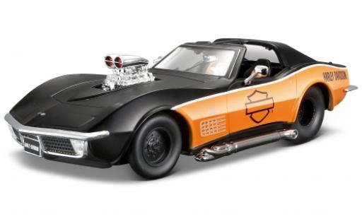 Miniature Chevrolet Corvette 1/24 Maisto matt-noire/orange Harley-Davidson 1970 Chevrolet Corvette 1/24 Maisto matt-noire/orange Harley-Davidson 1970 miniature