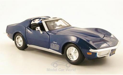 Miniature Chevrolet Corvette C3 1/24 Maisto metallise bleue 1970 Chevrolet Corvette C3 1/24 Maisto metallise bleue 1970 miniature