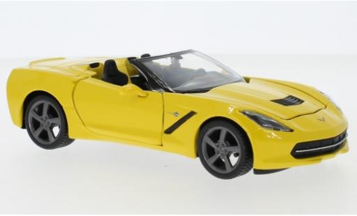 Miniature Chevrolet Corvette 1/24 Maisto Stingray (C7) Cabriolet jaune 2014 Chevrolet Corvette 1/24 Maisto Stingray (C7) Cabriolet jaune 2014 miniature