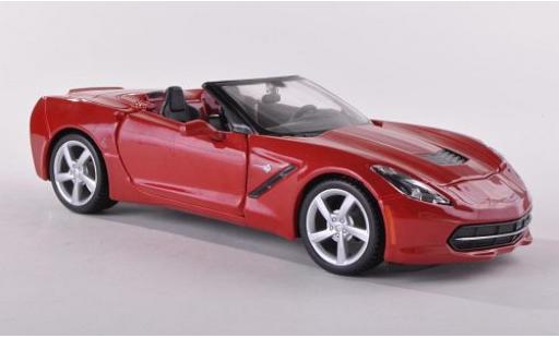 Miniature Chevrolet Corvette 1/24 Maisto Stingray (C7) Cabriolet metallise rouge 2014 Chevrolet Corvette 1/24 Maisto Stingray (C7) Cabriolet metallise rouge 2014 miniature