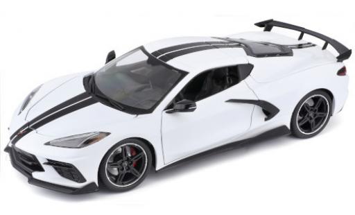 Miniature Chevrolet Corvette 1/18 Maisto Stingray (C8) blanche/noire 2020 Chevrolet Corvette 1/18 Maisto Stingray (C8) blanche/noire 2020 miniature