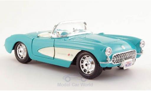 Miniature Chevrolet Corvette C1 1/24 Maisto türkis/blanche 1957 Chevrolet Corvette C1 1/24 Maisto türkis/blanche 1957 miniature