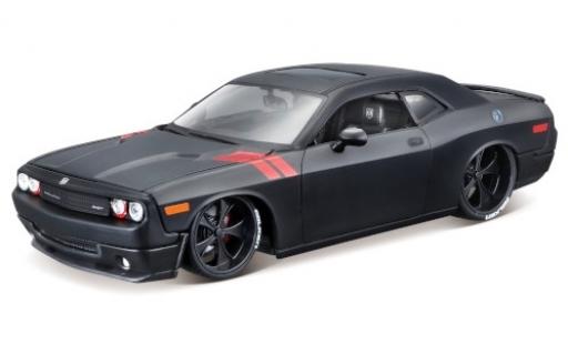 Miniature Dodge Challenger 1/24 Maisto SRT8 matt-noire/rouge Dodge Challenger 1/24 Maisto SRT8 matt-noire/rouge miniature