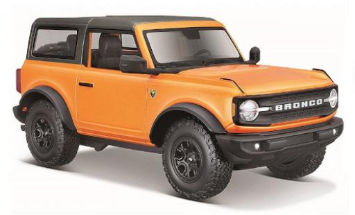 Miniature Ford Bronco 1/24 Maisto Badlands orange/matt-noire 2021 Ford Bronco 1/24 Maisto Badlands orange/matt-noire 2021 miniature