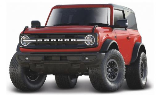 Miniature Ford Bronco 1/18 Maisto Wildtrak rouge/matt-noire 2021 Ford Bronco 1/18 Maisto Wildtrak rouge/matt-noire 2021 miniature