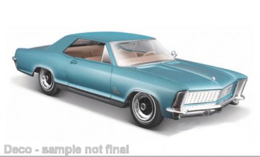 Miniature Buick Riviera 1/24 Maisto metallise bleu clair/noire 1965 Buick Riviera 1/24 Maisto metallise bleu clair/noire 1965 miniature