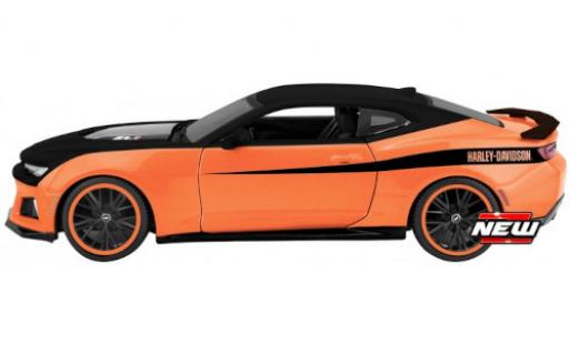 Miniature Chevrolet Camaro 1/24 Maisto ZL1 Douane orange/noire Harley-Davidson Chevrolet Camaro 1/24 Maisto ZL1 Douane orange/noire Harley-Davidson miniature