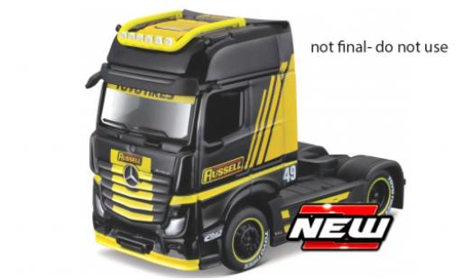 Miniature Mercedes Actros 1/64 Maisto 1851 MP4 Gigaspace noire/jaune Mercedes Actros 1/64 Maisto 1851 MP4 Gigaspace noire/jaune miniature