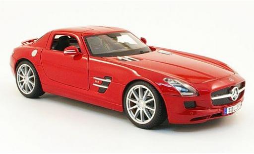 Miniature Mercedes SLS 1/18 Maisto AMG (C197) metallise rouge 2010 Mercedes SLS 1/18 Maisto AMG (C197) metallise rouge 2010 miniature