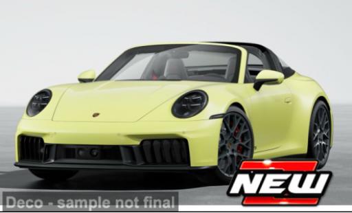 Miniature Porsche 992 Targa 1/18 Maisto 911 (.2) 4 GTS Hybrid jaune 2025 1:18 Porsche 992 Targa 1/18 Maisto 911 (.2) 4 GTS Hybrid jaune 2025 1:18 miniature