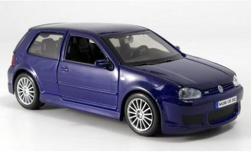 Miniature Volkswagen Golf 1/24 Maisto IV R32 bleue 2006 sans Vitrine Volkswagen Golf 1/24 Maisto IV R32 bleue 2006 sans Vitrine miniature