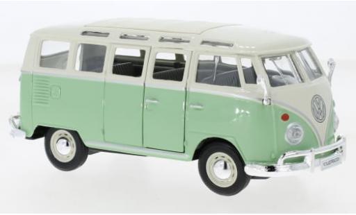 Miniature Volkswagen T1 1/25 Maisto Bus Samba verte/beige 1:25 Volkswagen T1 1/25 Maisto Bus Samba verte/beige 1:25 miniature