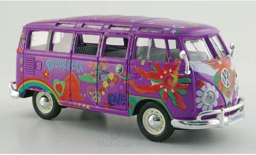 Miniature Volkswagen T1 B 1/24 Maisto Samba Bus lila/Dekor Hippie Massstab 1:25 Volkswagen T1 B 1/24 Maisto Samba Bus lila/Dekor Hippie Massstab 1:25 miniature