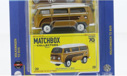 Miniature Volkswagen T2 1/64 Matchbox bus metallise beige/Décorer Volkswagen T2 1/64 Matchbox bus metallise beige/Décorer miniature