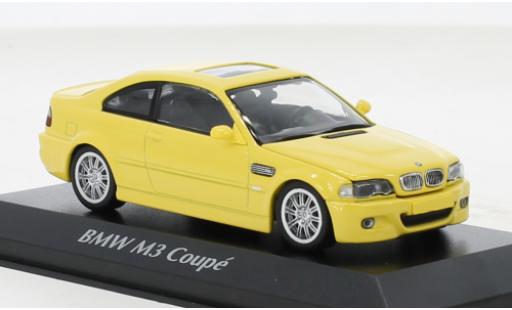 Miniature Bmw M3 1/43 Maxichamps (E46) jaune 2001 Bmw M3 1/43 Maxichamps (E46) jaune 2001 miniature