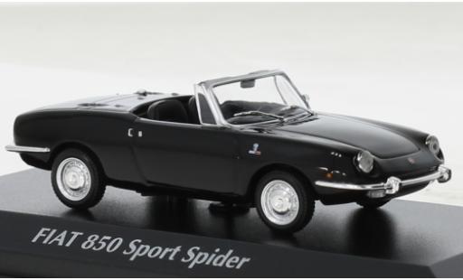 Miniature Fiat 850 1/43 Maxichamps Sport Spider metallise noire 1968 Fiat 850 1/43 Maxichamps Sport Spider metallise noire 1968 miniature
